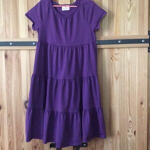 Sz 130 (8) Hanna Andersson purple swing dress dress